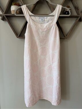 Island Company pale pink and white linen dress. Size XS.